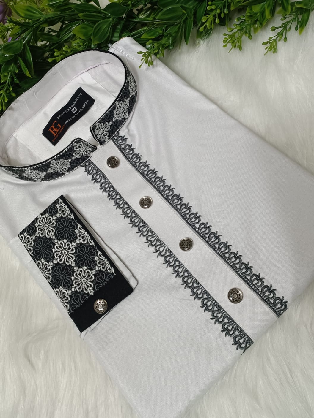 Classic White Soft Cotton Panjabi for Men Panjabi