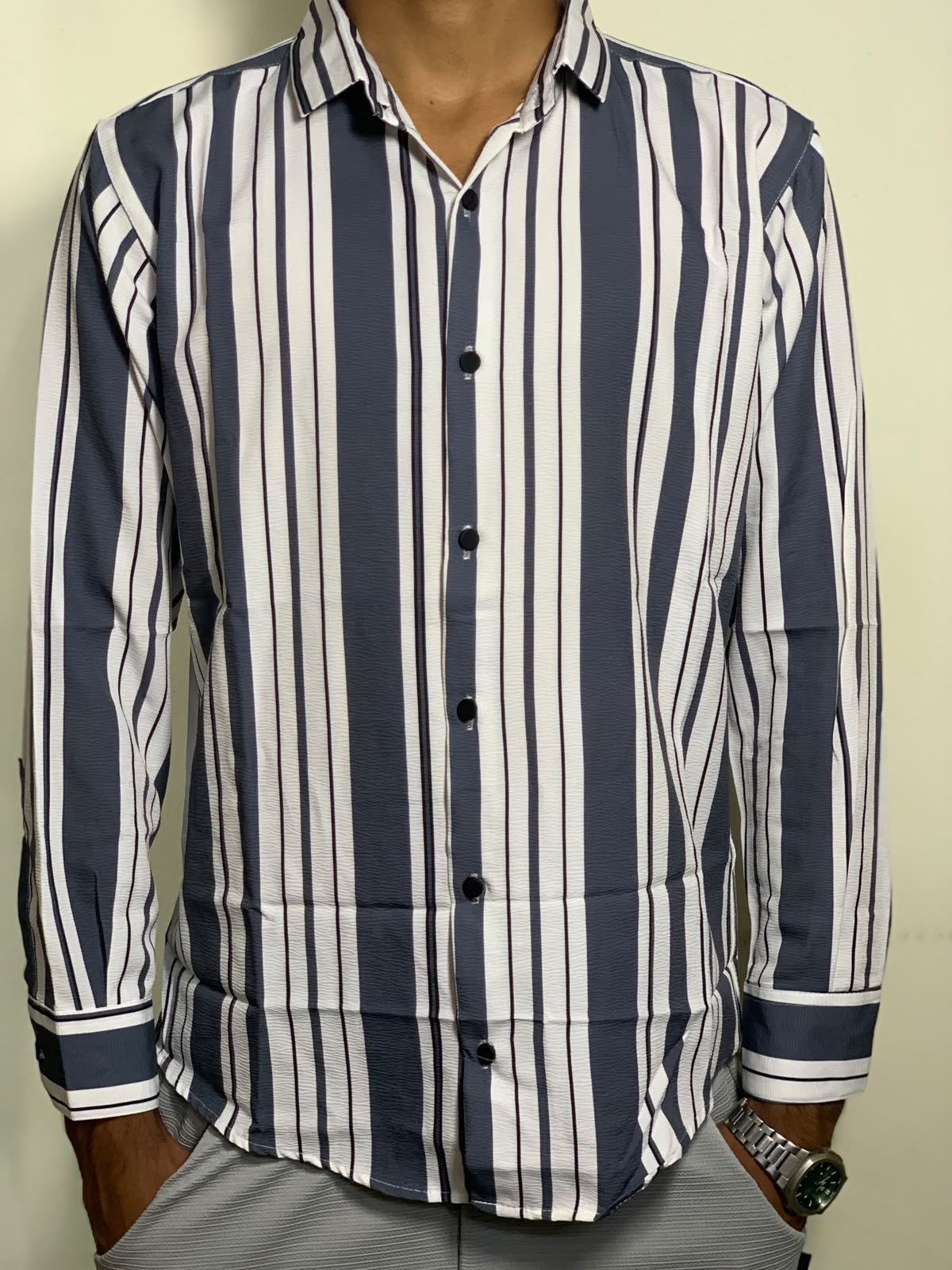 Premium Geometric Print Zafran Full Sleeve Shirt