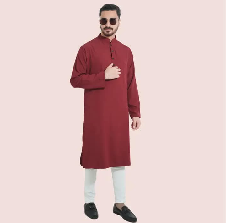 Comfort China Stretch Fabric Solit Premium Panjabi